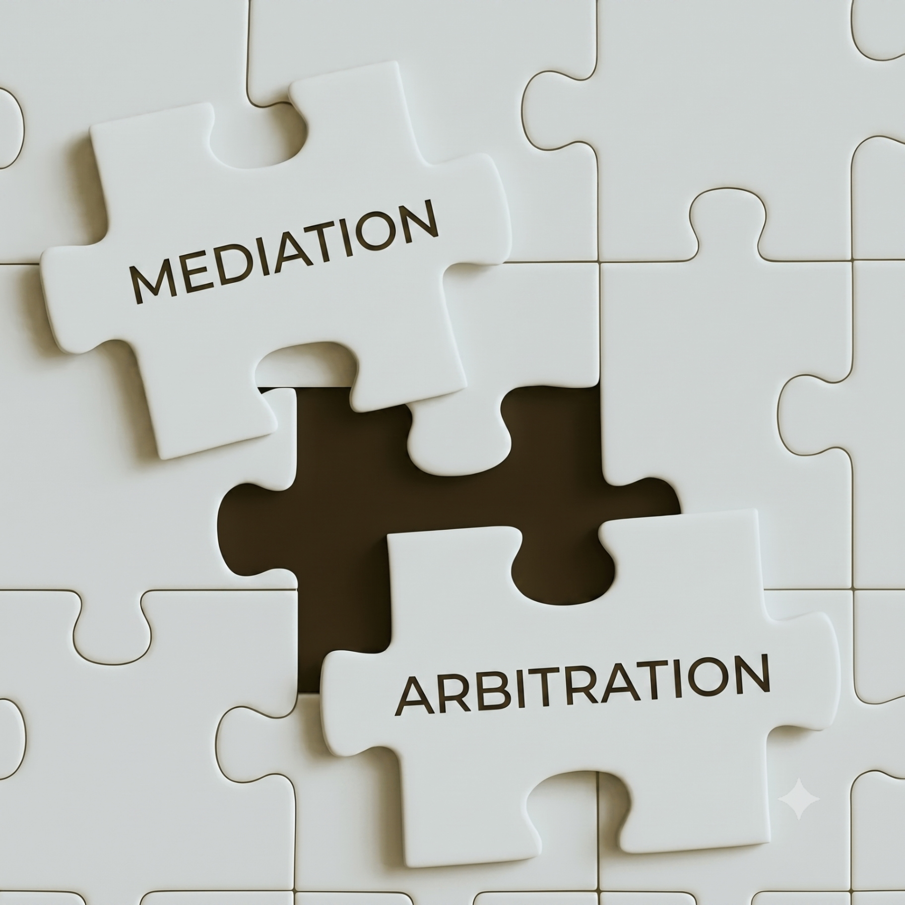 Mediation and arbitration puzzle pieces
